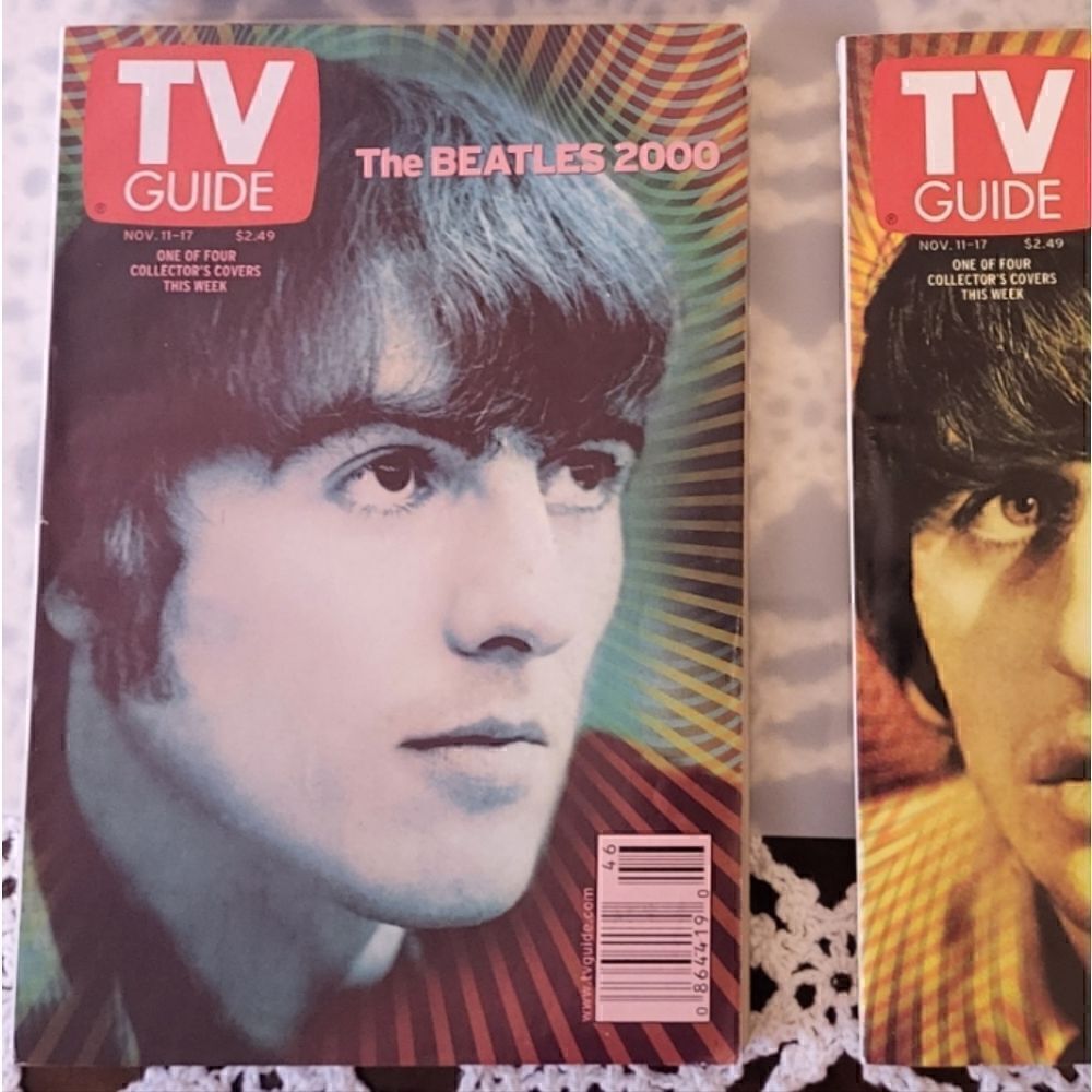 MINT! TV Guide The Beatles set of 4 covers,John,Paul, George,Ringo NOV 11 ,2000 - Picture 6 of 7